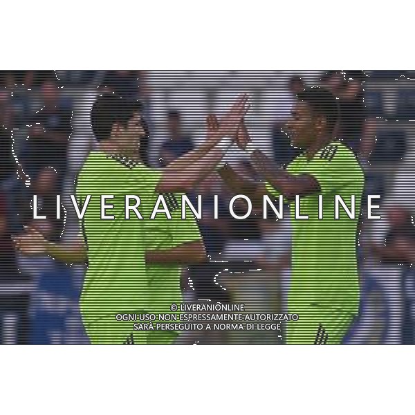 TVLS - Amichevole precampionato Empoli-Pisa, stadio Carlo Castellani Empoli 30.07.2025 nella foto esultanza Henrik Wendel Meister (Pisa) con Stefano Moreo (Pisa) ©TVLS Lisa Guglielmi / Agenzia Aldo Liverani Sas- AGENZIA ALDO LIVERANI SAS