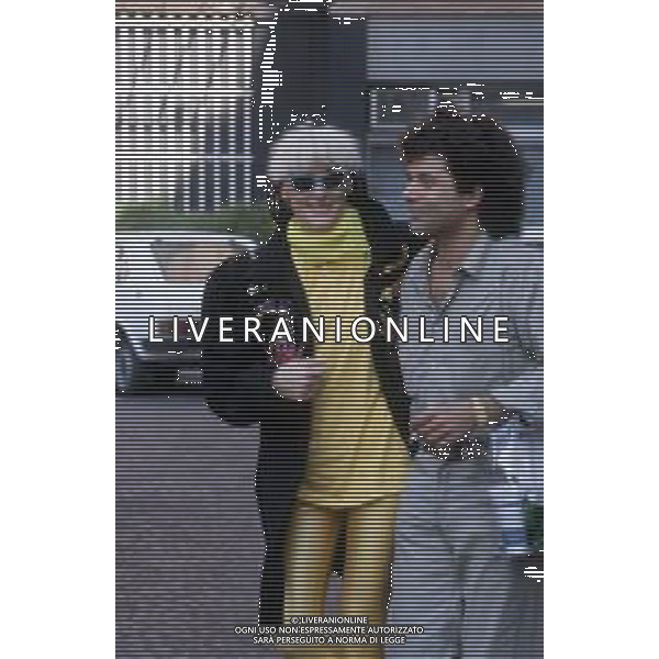 DIAP-RETROSPETTIVA DONATELLA RETTORE CANTANTE NELLA FOTO DONATELLA RETTORE NELL\'ANNO 1985 CON CLAUDIO REGO A ROMA FOTO EDGARDO DELLA SCORCIOSA-AG ALDO LIVERANI SAS