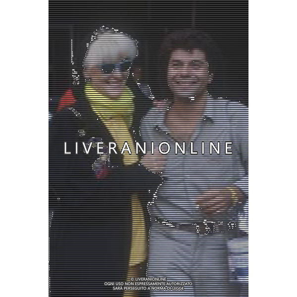 DIAP-RETROSPETTIVA DONATELLA RETTORE CANTANTE NELLA FOTO DONATELLA RETTORE NELL\'ANNO 1985 CON CLAUDIO REGO A ROMA FOTO EDGARDO DELLA SCORCIOSA-AG ALDO LIVERANI SAS