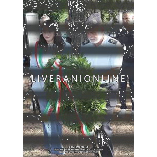 IMOLA 01 08 2025 COMMEMORAZIONE DEL 2 AGOSTO 1980 IMOLA RICORDA LE VITTIME DELLA STRAGE ALLA STAZIONE DI BOLOGNA NELLA FOTO LA VICE SINDACO ELISA SPADA E IL COLONNELLO FRANCO CAMAGGI ©SANNA - AGENZIA ALDO LIVERANI SAS