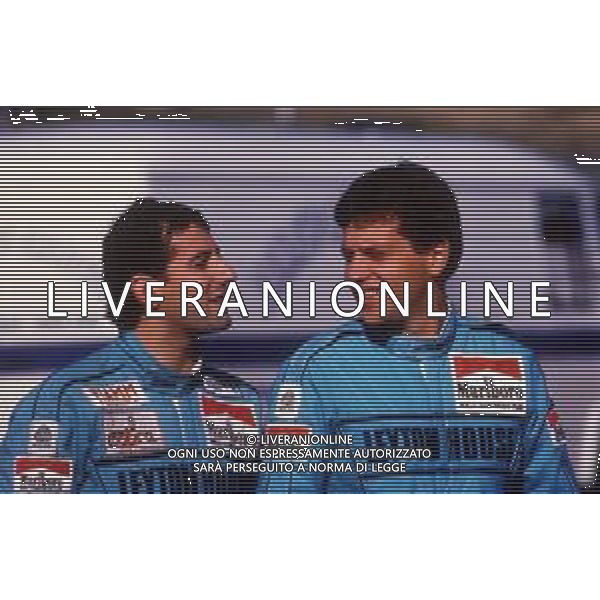 DIAP-RETROSPETTIVA IVAN CAPELLI PILOTA F1 NELLA FOTO IVAN CAPELLI CON MAURICIO GUGELMIN AG PHOTO 4-AG ALDO LIVERANI SAS 