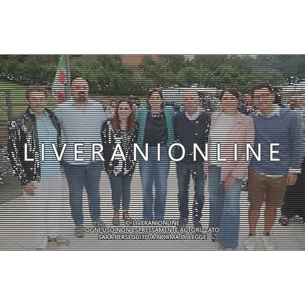 SASSOLEONE(CIRCONDARIO IMOLESE) FESTA DELL\'UNITA\' segretaria del Partito Democratico, Elly Schlein, alla Festa de l’Unita’ di Sassoleone e Belvedere.NELLA FOTO DA SINISTRA SINDACI MAURO GHINI,GABRIELE MELUZZI,BEATRICE POLI,ELLY SCHLEIN,CLAUDIO FRANCESCHI,ELISA SPADA VICE SINDACA DI IMOLA E MATTEO MONTANARI SINDACO DI MEDICINA ©SANNA - AGENZIA ALDO LIVERANI SAS