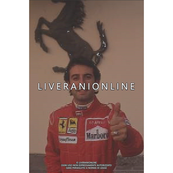DIAP-RETROSPETTIVA IVAN CAPELLI PILOTA F1 NELLA FOTO IVAN CAPELLI A MARANELLO NELL\'ANNO 1992 AG CONTROLUCE-AG ALDO LIVERANI SAS