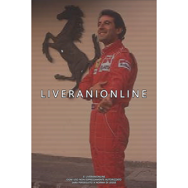 DIAP-RETROSPETTIVA IVAN CAPELLI PILOTA F1 NELLA FOTO IVAN CAPELLI A MARANELLO NELL\'ANNO 1992 AG CONTROLUCE-AG ALDO LIVERANI SAS