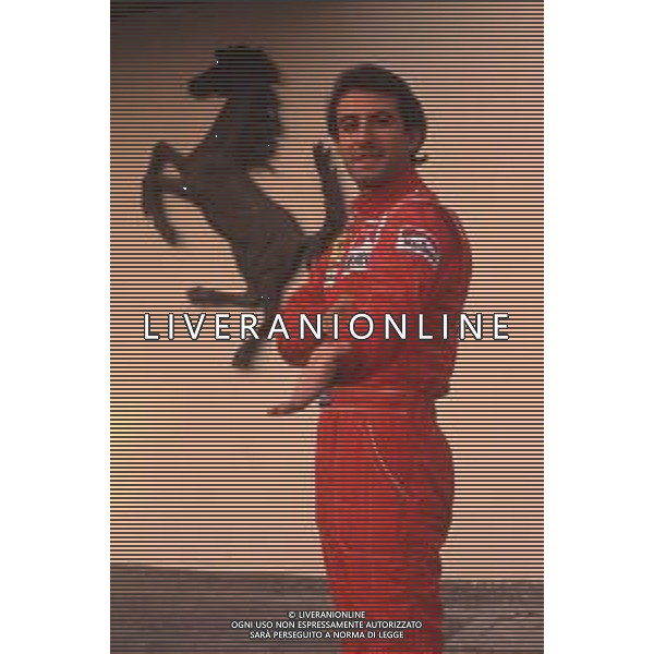 DIAP-RETROSPETTIVA IVAN CAPELLI PILOTA F1 NELLA FOTO IVAN CAPELLI A MARANELLO NELL\'ANNO 1992 AG CONTROLUCE-AG ALDO LIVERANI SAS