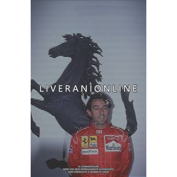 DIAP-RETROSPETTIVA IVAN CAPELLI PILOTA F1 NELLA FOTO IVAN CAPELLI A MARANELLO NELL\'ANNO 1992 AG CONTROLUCE-AG ALDO LIVERANI SAS
