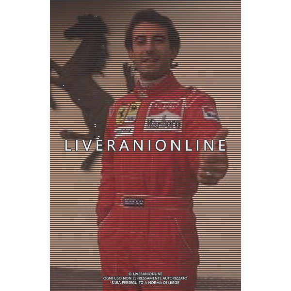 DIAP-RETROSPETTIVA IVAN CAPELLI PILOTA F1 NELLA FOTO IVAN CAPELLI A MARANELLO NELL\'ANNO 1992 AG CONTROLUCE-AG ALDO LIVERANI SAS