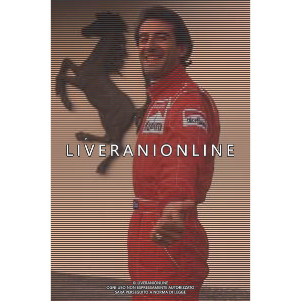 DIAP-RETROSPETTIVA IVAN CAPELLI PILOTA F1 NELLA FOTO IVAN CAPELLI A MARANELLO NELL\'ANNO 1992 AG CONTROLUCE-AG ALDO LIVERANI SAS