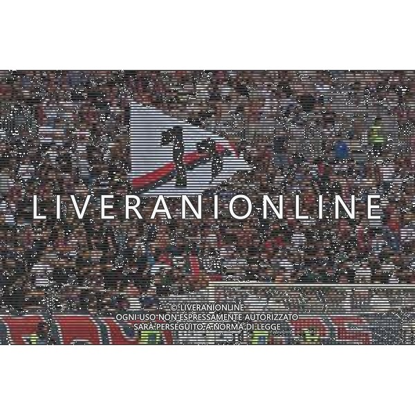 2-8-2025. Cagliari calcio-A.S. Saint Etienne. 1¬ trofeo Gigi Riva, stadio Unipol Domus Cagliari Foto Salvatore Moi/Agenzia Aldo Liverani s.as. Nella foto: Sconvolts, tifosi del Cagliari calcio in curva nord dello stadio Unipol Domus.