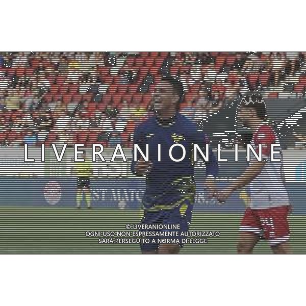 Santana do Nascimiento Giovane of Hellas Verona FC celebrates after scoring goal during SudTirol vs Hellas Verona FC, 4° Test Match, at Druso stadium in Bolzano (BZ), on August 03, 2025. (Photo by Davide Casentini) AG ALDO LIVERANI SAS