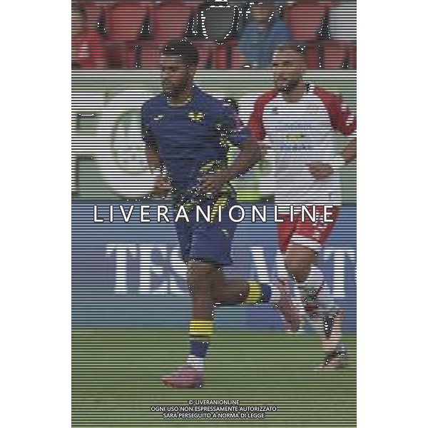 Mathis Lambourde of Hellas Verona FC during SudTirol vs Hellas Verona FC, 4° Test Match, at Druso stadium in Bolzano (BZ), on August 03, 2025. (Photo by Davide Casentini) AG ALDO LIVERANI SAS