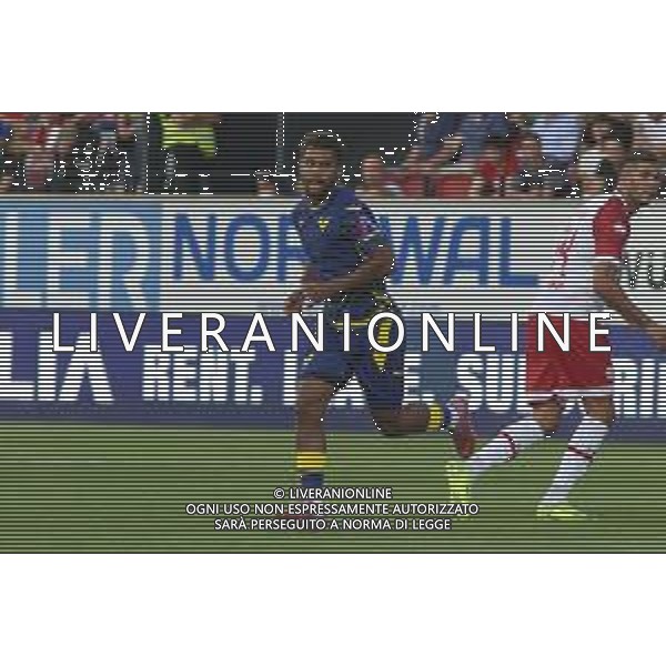 Mathis Lambourde of Hellas Verona FC during SudTirol vs Hellas Verona FC, 4° Test Match, at Druso stadium in Bolzano (BZ), on August 03, 2025. (Photo by Davide Casentini) AG ALDO LIVERANI SAS