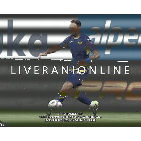 Grigoris Kastanos of Hellas Verona FC play the ball during SudTirol vs Hellas Verona FC, 4° Test Match, at Druso stadium in Bolzano (BZ), on August 03, 2025. (Photo by Davide Casentini) AG ALDO LIVERANI SAS