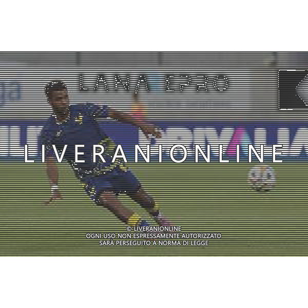 Mathis Lambourde of Hellas Verona FC during SudTirol vs Hellas Verona FC, 4° Test Match, at Druso stadium in Bolzano (BZ), on August 03, 2025. (Photo by Davide Casentini) AG ALDO LIVERANI SAS