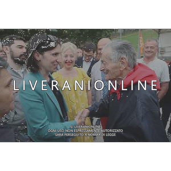 SASSOLEONE(CIRCONDARIO IMOLESE) FESTA DELL\'UNITA\' segretaria del Partito Democratico, Elly Schlein, alla Festa de l’Unita’ di Sassoleone e Belvedere.NELLA FOTO ELLY SCHLEIN CON ADRIANO BARBIERI DETTO GALLO PARTIGIANO 36∞BRIGATA GARIBALDI 101 ANNI ©SANNA- AGENZIA ALDO LIVERANI SAS