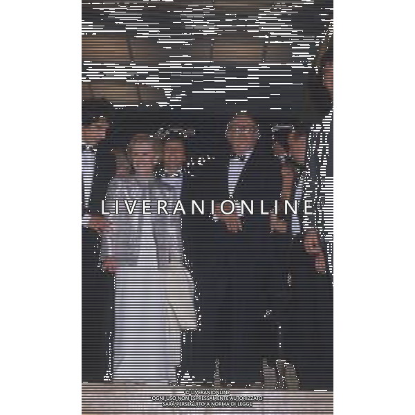 DIAP-RETROSPETTIVA GIULIETTA MASINA ATTRICE NELLA FOTO GIULIETTA MASINA A CANNES NELL\'ANNO 1987 CON FEDERICO FELLINI AG ALDO LIVERANI SAS