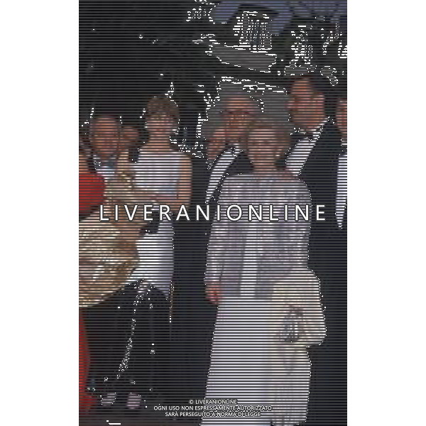 DIAP-RETROSPETTIVA GIULIETTA MASINA ATTRICE NELLA FOTO GIULIETTA MASINA A CANNES NELL\'ANNO 1987 CON FEDERICO FELLINI AG ALDO LIVERANI SAS