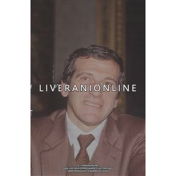 DIAP-RETROSPETTIVA GIORGIO BENVENUTO POLITICO NELLA FOTO GIORGIO BENVENUTO A MILANO NELL\'ANNO 1986 AG ALDO LIVERANI SAS