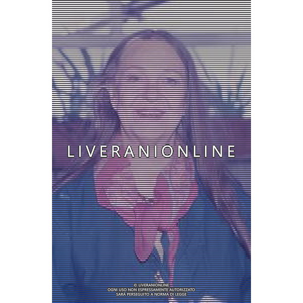 DIAP-RETROSPETTIVA GEARALDINE PAGE ATTRICE NELLA FOTO GERALDINE PAGE A MILANO NELL\'ANNO 1986 IN TERRAZZA MARTINI AG ALDO LIVERANI SAS