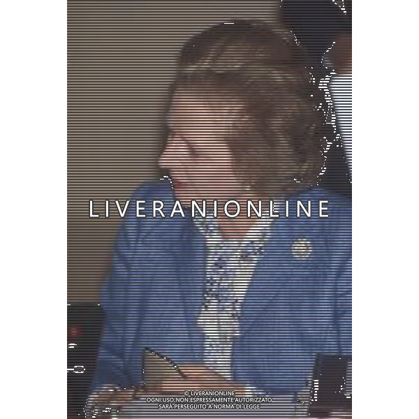 DIAP-RETROSPETTIVA MARGARET THATCHER POLITICA NELLA FOTO MARGARET THATCHER PRIMO MINISTRO INGLESE A MILANO NELL\'ANNO 1985 AG ALDO LIVERANI SAS
