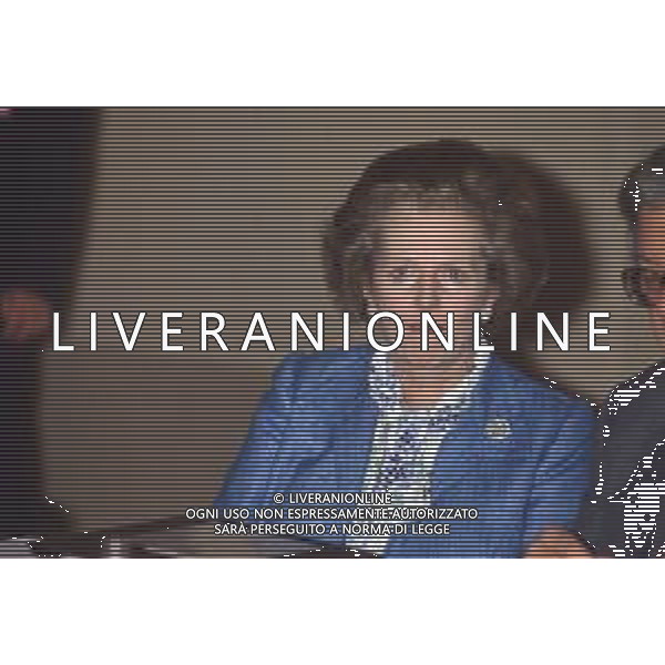 DIAP-RETROSPETTIVA MARGARET THATCHER POLITICA NELLA FOTO MARGARET THATCHER PRIMO MINISTRO INGLESE A MILANO NELL\'ANNO 1985 AG ALDO LIVERANI SAS