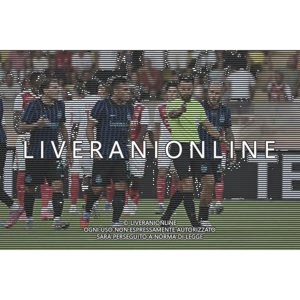 TVRG Monaco vs Inter nella foto proteste Inter dopo il gol subito dell\'1 a 0 Monaco Monaco (MC) 08-08-2025 Stade Louis II Monaco vs Inter - amichevole precampionato foto Roberto Garavaglia/Agenzia Aldo Liverani sas
