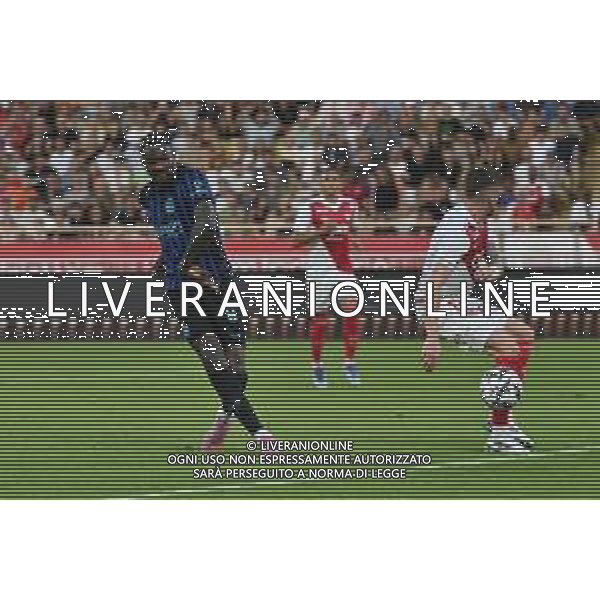 TVRG Monaco vs Inter nella foto Marcus Thuram (Inter) occasione da gol Monaco (MC) 08-08-2025 Stade Louis II Monaco vs Inter - amichevole precampionato foto Roberto Garavaglia/Agenzia Aldo Liverani sas