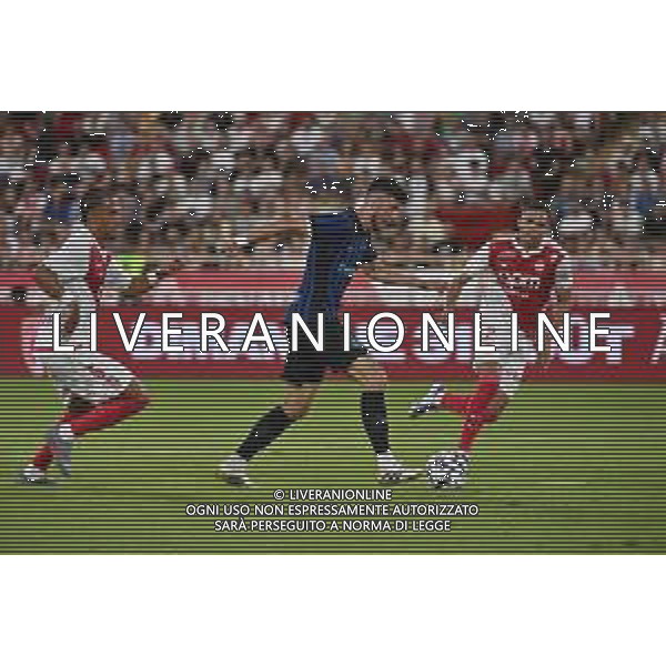 TVRG Monaco vs Inter nella foto Petar Sucic (Inter) occasione da gol Monaco (MC) 08-08-2025 Stade Louis II Monaco vs Inter - amichevole precampionato foto Roberto Garavaglia/Agenzia Aldo Liverani sas