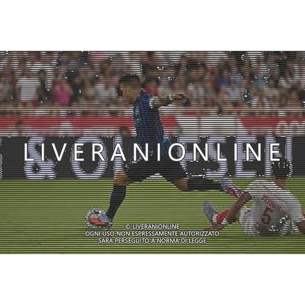 TVRG Monaco vs Inter nella foto Lautaro Martinez (Inter) segna il gol dell\'1 a 1 Monaco (MC) 08-08-2025 Stade Louis II Monaco vs Inter - amichevole precampionato foto Roberto Garavaglia/Agenzia Aldo Liverani sas