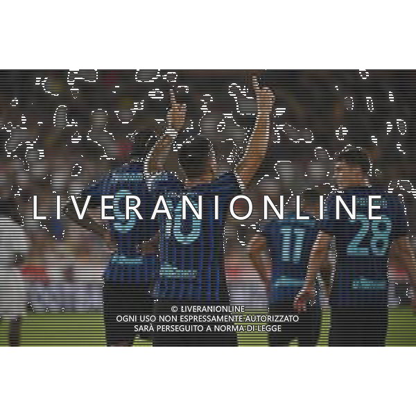 TVRG Monaco vs Inter nella foto Lautaro Martinez (Inter) esultanza dopo il gol dell\'1 a 1 Monaco (MC) 08-08-2025 Stade Louis II Monaco vs Inter - amichevole precampionato foto Roberto Garavaglia/Agenzia Aldo Liverani sas