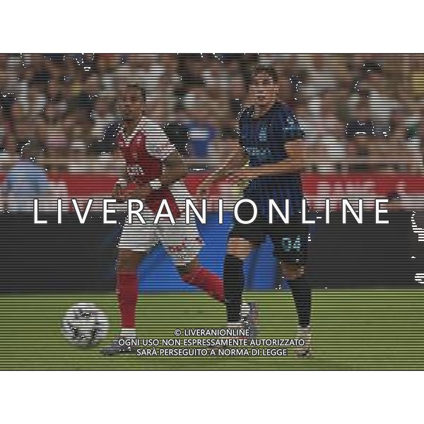 TVRG Monaco vs Inter nella foto Francesco Pio Esposito (Inter) e sulla SX Thilo Kehrer (Monaco) Monaco (MC) 08-08-2025 Stade Louis II Monaco vs Inter - amichevole precampionato foto Roberto Garavaglia/Agenzia Aldo Liverani sas