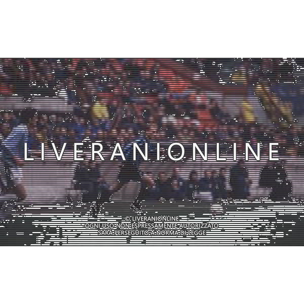 DIAP-RETROSPETTIVA DENNIS BERGKAMP CALCIATORE NELLA FOTO DENNIS BERGKAMP CON LA MAGLIA DELL\'INTER AG ALDO LIVERANI SAS