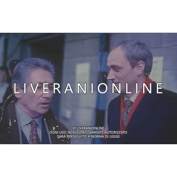 DIAP-RETROSPETTIVA EDMEO LUGARESI PRESIDENTE CESENA CALCIO NELLA FOTO EDMEO LUGARESI CON ANTONIO PERCASSI AG ALDO LIVERANI SAS