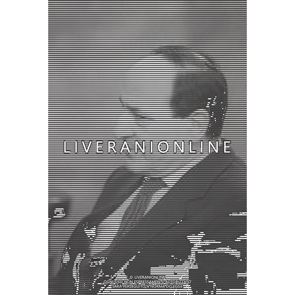 NEG-RETROSPETTIVA ROBERTO ROSONE BANCHIERE NELLA FOTO ROBERTO ROSONE DIRETTORE GENERALE BANCO AMBROSIANO IN TRIBUNALE A MILANO NELL\'ANNO 1984 AG ALDO LIVERANI SAS 
