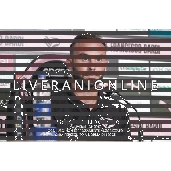 Conferenza stampa di presentazione di Francesco Bardi come nuovo giocatore del  Palermo FC  nella foto Francesco Bardi  Palermo  12-08-2025  Centro di Formazione del Palermo (CFA)  Serie B 2025/2026 – conferenza stampa  foto Federico Serra/Agenzia Aldo Liverani sas 