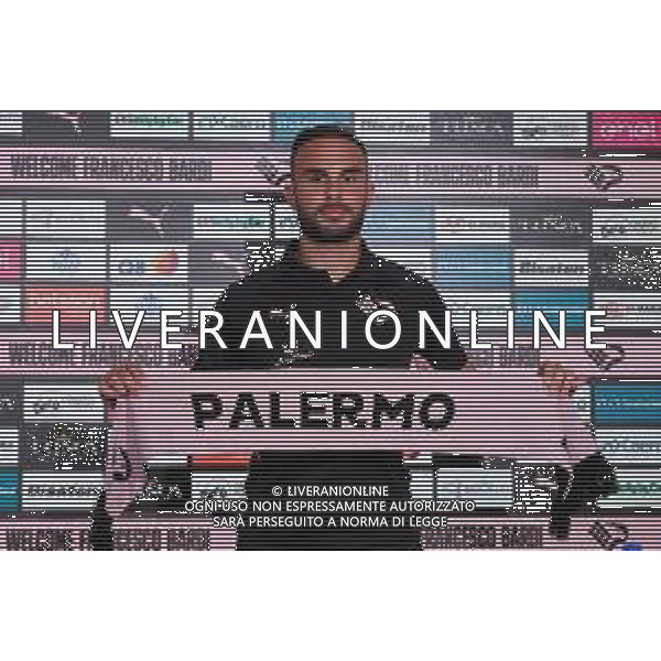 Conferenza stampa di presentazione di Francesco Bardi come nuovo giocatore del Palermo FC nella foto Francesco Bardi Palermo 12-08-2025 Centro di Formazione del Palermo (CFA) Serie B 2025/2026 – conferenza stampa foto Federico Serra/Agenzia Aldo Liverani sas