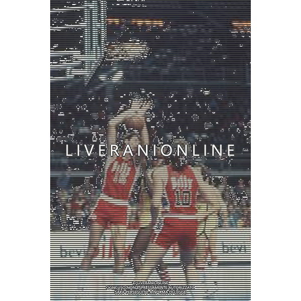 DIAP-RETROSPETTIVA JOHN GIANELLI BASKET NELLA FOTO JOHN GIANELLI CON LA MAGLIA DELLA BILLY MILANO BASKET AG ALDO LIVERANI SAS