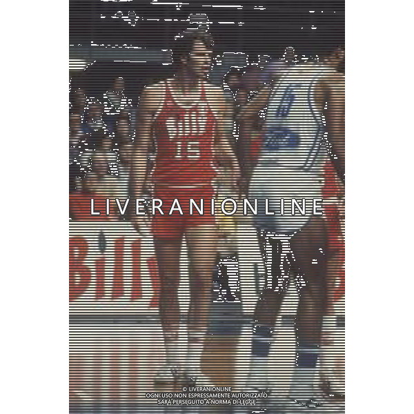 DIAP-RETROSPETTIVA JOHN GIANELLI BASKET NELLA FOTO JOHN GIANELLI CON LA MAGLIA DELLA BILLY MILANO BASKET AG ALDO LIVERANI SAS