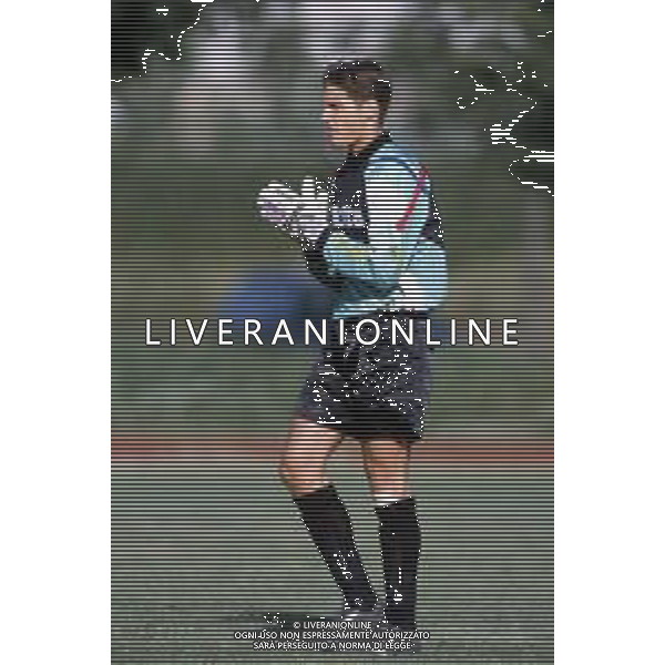 DIAP- RETROSPETTIVA CARLO CUDICINI CALCIATORE DI RUOLO PORTIERE NELLA FOTO CARLO CUDICINI CON LA MAGLIA DEL MILAN CALCIO NELL\'ANNO 1992-1993 DURANTE L’ALLENAMENTO AG ALDO LIVERANI SAS