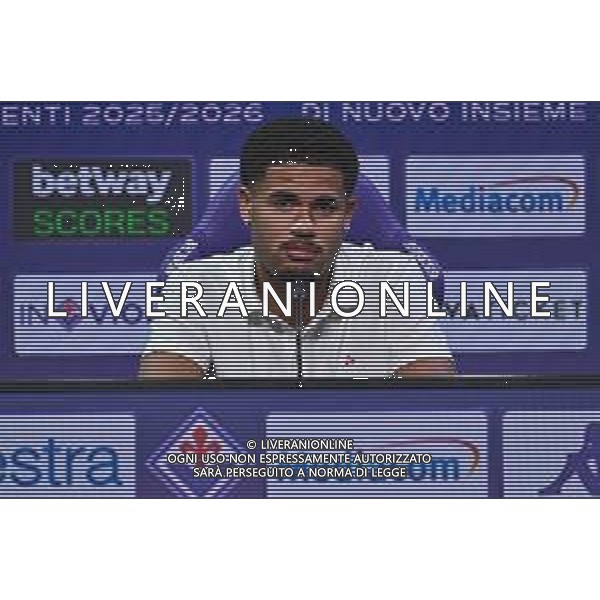TVLS - Presentazione nuovo acquisto Fiorentina Simon Sohm, Viola Park Firenze 13.08.2025 nella foto Simon Sohm ©TVLS Lisa Guglielmi / Agenzia Aldo Liverani Sas- AGENZIA ALDO LIVERANI SAS