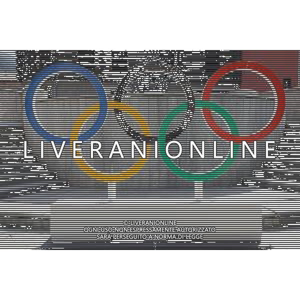 TVRCOR Bormio (SO) 13-08-2025 Cerchi olimpici a Bormio in vista delle Olimpiadi Milano Cortina 2026 ©TVCOR Roberta Corradin - AGENZIA ALDO LIVERANI SAS