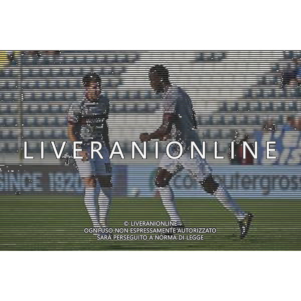 TVRG Empoli vs Reggiana nella foto Tobias Reinhart (Reggiana) e Cedric Gondo (Reggiana) esultanza dopo il gol dell\'1 a 0 Empoli (FI) 15-08-2025 Stadio Carlo Castellani - Computer Gross Arena Empoli vs Reggiana - trentaduesimi di finale Coppa Italia Frecciarossa foto Roberto Garavaglia/Agenzia Aldo Liverani sas- AGENZIA ALDO LIVERANI SAS