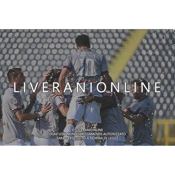 TVRG Empoli vs Reggiana nella foto giocatori Reggiana esultanza dopo il gol dell\'1 a 0 Empoli (FI) 15-08-2025 Stadio Carlo Castellani - Computer Gross Arena Empoli vs Reggiana - trentaduesimi di finale Coppa Italia Frecciarossa foto Roberto Garavaglia/Agenzia Aldo Liverani sas- AGENZIA ALDO LIVERANI SAS