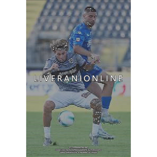 TVRG Empoli vs Reggiana nella foto Manolo Portanova (Reggiana) e Marco Curto (Empoli) Empoli (FI) 15-08-2025 Stadio Carlo Castellani - Computer Gross Arena Empoli vs Reggiana - trentaduesimi di finale Coppa Italia Frecciarossa foto Roberto Garavaglia/Agenzia Aldo Liverani sas- AGENZIA ALDO LIVERANI SAS