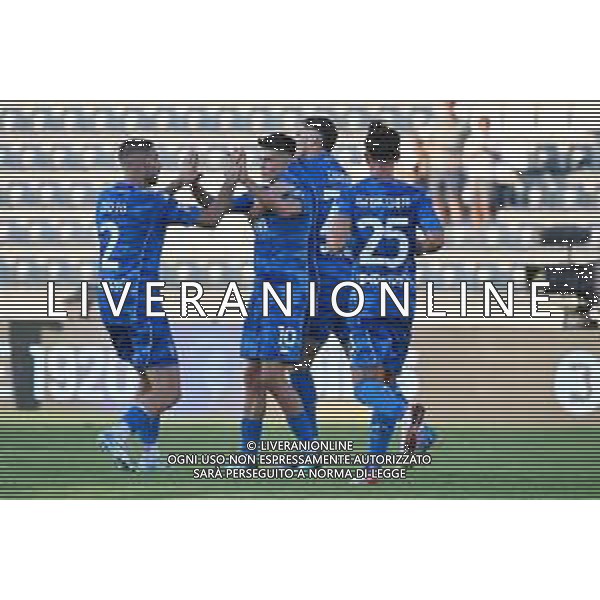 TVRG Empoli vs Reggiana nella foto giocatori Empoli esultanza dopo il gol dell\'1 a 1 Empoli (FI) 15-08-2025 Stadio Carlo Castellani - Computer Gross Arena Empoli vs Reggiana - trentaduesimi di finale Coppa Italia Frecciarossa foto Roberto Garavaglia/Agenzia Aldo Liverani sas- AGENZIA ALDO LIVERANI SAS