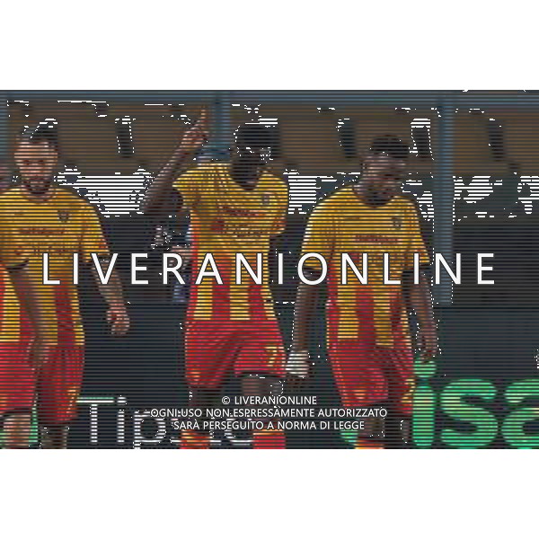 TVEM August 15, 2025 Lecce, Italy - US Lecce vs SS Juve Stabia - Coppa Italia round of 32 match 2025/26 - Via Del Mare Stadium. In the pic: Mohamed Kaba of US Lecce celebrates after scoring a goal ©TVEM Emmanuele Mastrodonato - AGENZIA ALDO LIVERANI SAS