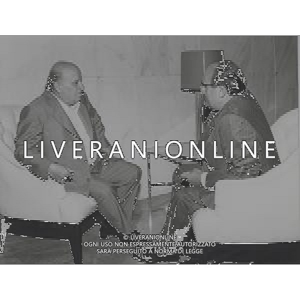 ST-RETROSPETTIVA ORFEO PIANELLI PRESIDENTE DEL TORINO CALCIO NELLA FOTO ORFEO PIANELLI PRESIDENTE DEL TORINO CALCIO CON IL PRESIDENET DELLA LAZIO CALCIO ALDO LENZINI AG ALDO LIVERANI SAS