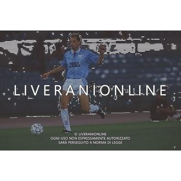 DIAP-RETROSPETTIVA MAURO BONOMI CALCIATORE NELLA FOTO MAURO BONOMI CON LA MAGLIA DELLA LAZIO CALCIO AG ALDO LIVERANI SAS 