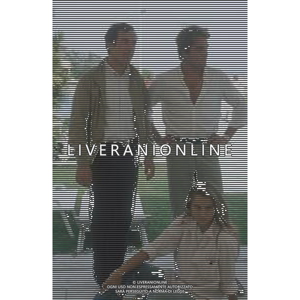 DIAP-RETROSPETTIVA ANTONELLA INTERLENGHI ATTRICE NELLA FOTO ANTONELLA INTERLENGHI A VENEZIA CON SAVERIO VALLONE E GUSTAVO THOENI NELL\'ANNO 1981 AG ALDO LIVERANI SAS