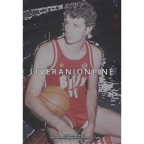 DIAP-RETROSPETTIVA JOHN GIANELLI BASKET NELLA FOTO JOHN GIANELLI CON LA MAGLIA DELLA BILLY MILANO BASKET NELL\'ANNO 1980 AG ALDO LIVERANI SAS